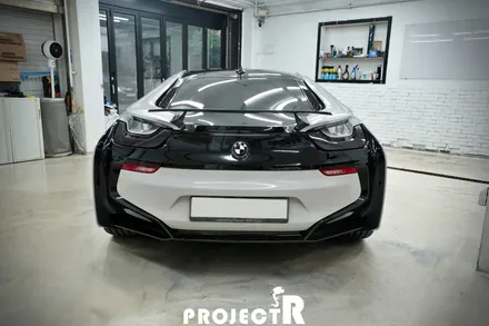 BMW i8 에이버리 유광 그레이 전체 랩핑, 부천 상동 자동차래핑 전문 프로젝트R / 부천 원미구 상동