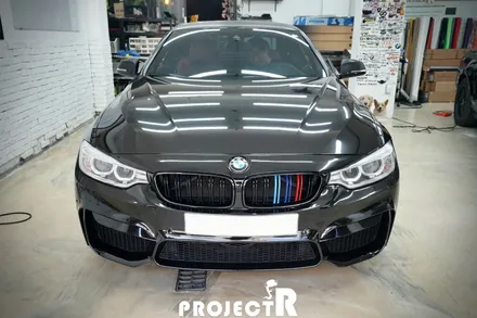 BMW 4시리즈 컨버터블 전체 랩핑, 에이버리 유광 블랙 시공 / 부천랩핑 프로젝트R / 부천 원미구 상동