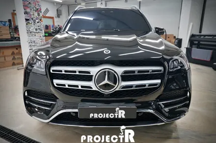 벤츠 GLS 400d 에이버리 유광블랙 전체 랩핑 시공, 부천 상동 프로젝트알 / 부천 원미구 상동