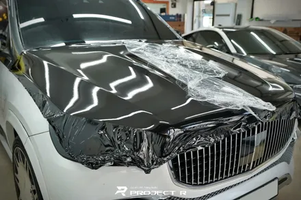 벤츠 마이바흐 GLS600 듀오톤 투톤랩핑, 상단 3M2080 유광블랙 시공, 부천랩핑 프로젝트알 / 부천 원미구 상동