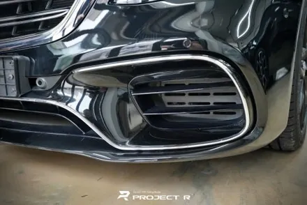 벤츠 S63 AMG 그릴 및 윈도우 몰딩 랩핑으로 크롬죽이기, 부천 상동 프로젝트알 / 부천 원미구 상동