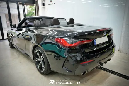 BMW 4시리즈 컨버터블 고광택 네온그린 전체랩핑, 스모그 라이트PPF, 부천 프로젝트알 / 부천 원미구 상동