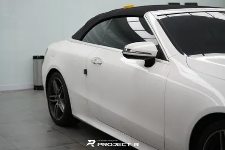 벤츠 E클래스 E450 카브리올레 전체 랩핑, 3M 사틴 다크그레이 시공, 부천 프로젝트알 / 부천 원미구 상동