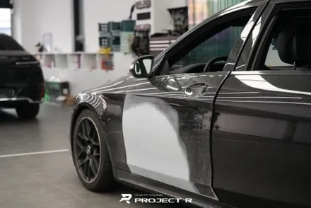 벤츠 S63 AMG 랩핑 비닐프로그 화이트펄 전체 시공, 부천랩핑 프로젝트알 / 부천 원미구 상동
