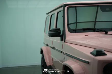 벤츠 지바겐 G63 AMG 부천 고광택 전체 랩핑, 비닐프로그 루즈 핑크 재시공 / 부천 원미구 상동