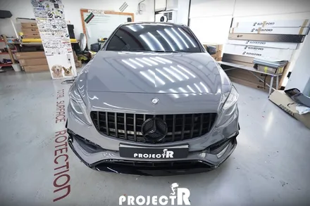 벤츠 A45 AMG 에이버리 락그레이 전체 랩핑 by 인천 자동차 래핑 전문 프로젝트알 / 부천 원미구 상동