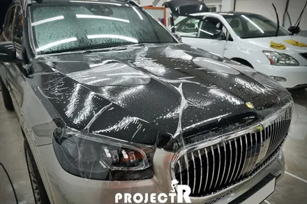 벤츠 GLS 클래스 듀오톤(투톤) 자동차 래핑, 블랙유광 부분 랩핑 및 본넷 PPF 보호필름 시공기 by 프로젝트R / 부천 원미구 상동