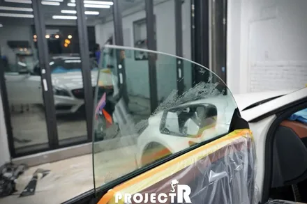부천썬팅 벤츠 CLS클래스 열차단 썬팅, CLS63 AMG 글라스틴트 선셋 윈도 틴팅 재시공기 by 프로젝트알 / 부천 원미구 상동