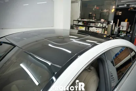 벤츠 CLA 클래스 루프스킨, 유광블랙 부분 포인트 랩핑 by 부천 상동 자동차 래핑 프로젝트알 / 부천 원미구 상동