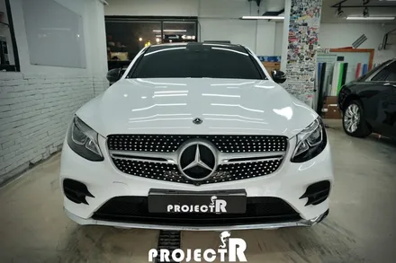 벤츠 GLC 220d 에이버리 유광 화이트 전체 랩핑, 부천 상동 자동차래핑 프로젝트R / 부천 원미구 상동