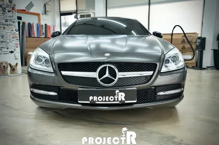 벤츠 SLK 350 전체 랩핑, 에이버리 사틴 바솔트 메탈릭  시공 in 부천 프로젝트알 / 부천 원미구 상동