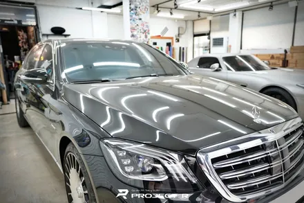 벤츠 S560 마이바흐 투톤 랩핑, 3M 유광 골드 메탈릭 시공, 부천랩핑 프로젝트알 / 부천 원미구 상동