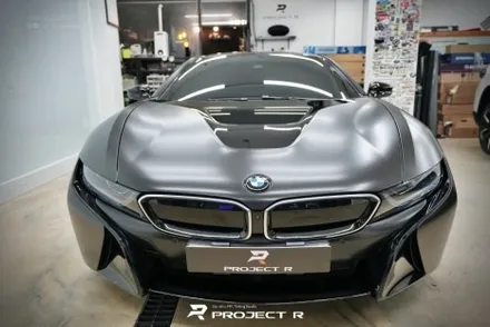 BMW i8 에이버리 사틴블랙 전체랩핑 시공, 부천 자동차랩핑 프로젝트알 / 부천 원미구 상동