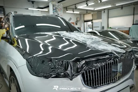벤츠 마이바흐 GLS600 듀오톤 투톤랩핑, 상단 3M2080 유광블랙 시공, 부천랩핑 프로젝트알 / 부천 원미구 상동