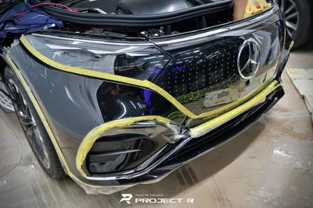 벤츠 EQS SUV 앞범퍼 PPF 재시공, 울트라핏 XP 크리스탈, 부천 자동차PPF 프로젝트알 / 부천 원미구 상동