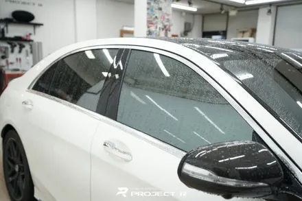 부천 썬팅 벤츠 S63 AMG 틴팅 재시공, 글라스틴트 레이니블루, 프로젝트알 / 부천 원미구 상동