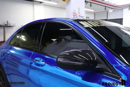 부천랩핑전문점 벤츠 C63amg 부분랩핑 크롬죽이기 프로젝트! / 부천 원미구 상동
