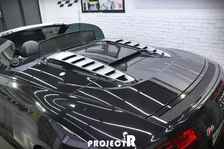 아우디 R8 전체 랩핑, 에이버리 슈프림 사틴 오렌지로 스타일 업! by 부천 랩핑 전문 프로젝트R / 부천 원미구 상동