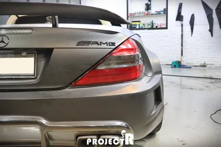 벤츠 SL65 AMG 오라칼 다크그레이 헤드라이트 필름 시공 by 부천 라이트필름 취급 전문 프로젝트R / 부천 원미구 상동