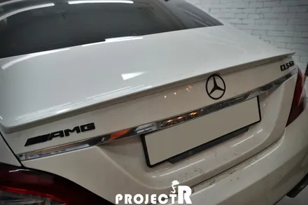 벤츠 CLS 63 AMG 루프스킨 및 사이드미러 스포일러 카본 부분 랩핑, 라이트 필름 시공기 by 프로젝트R / 부천 원미구 상동