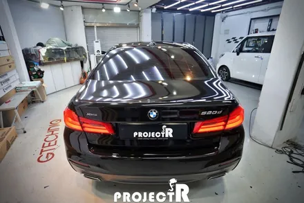 BMW 5시리즈 520d 전체 랩핑, 에이버리 유광블랙 자동차 래핑 by 인천 프로젝트알 / 부천 원미구 상동