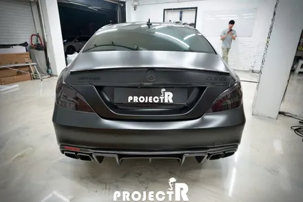 벤츠 CLS63 AMG 전체 랩핑, 에이버리 사틴블랙 자동차 래핑 by 인천 프로젝트R / 부천 원미구 상동