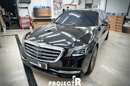 인천 벤츠 전체 랩핑, S클래스 S560 에이버리 유광 블랙 자동차 래핑 by 프로젝트알 / 부천 원미구 상동