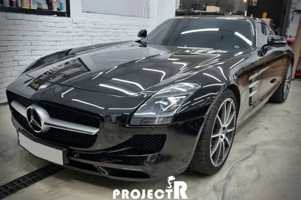 벤츠 SLS AMG 열차단 썬팅, 글라스틴트 선셋 프리미엄 윈도 틴팅 in 부천썬팅 프로젝트알 / 부천 원미구 상동