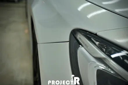 벤츠 S63 AMG 쿠페 부분 랩핑 재시공, 3M 화이트골드 스파클 자동차 랩핑 by 부천 프로젝트알 / 부천 원미구 상동