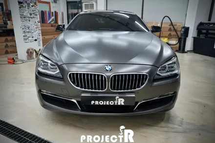 BMW 6시리즈 640d 전체 랩핑, 에이버리 사틴 바솔트 메탈릭 시공, 부천 자동차 랩핑은 프로젝트알~ / 부천 원미구 상동