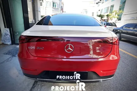 벤츠 EQS 350 투톤 전체 랩핑, 에이버리 유광 버건디 + 샌드 스파클 메탈릭 시공 / 부천 프로젝트알 / 부천 원미구 상동