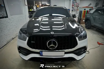 벤츠 GLE 400d 투톤랩핑, 상판 3M2080 유광블랙 부분 랩핑 시공, 부천 프로젝트알 / 부천 원미구 상동