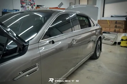제네시스 G90 전체 랩핑 재시공, 에이버리 유광 블랙 자동차 랩핑 in 부천 프로젝트알 / 부천 원미구 상동