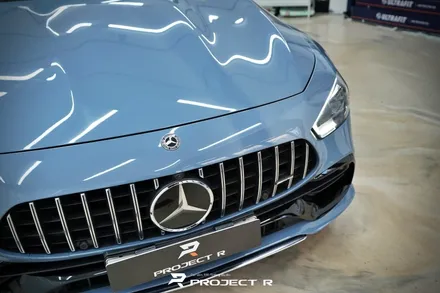 벤츠 GT43 AMG 4도어 전체 랩핑, 비닐프로그 에어포스 블루 시공, 부천랩핑 프로젝트R / 부천 원미구 상동