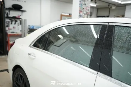 부천 썬팅 벤츠 S63 AMG 틴팅 재시공, 글라스틴트 레이니블루, 프로젝트알 / 부천 원미구 상동