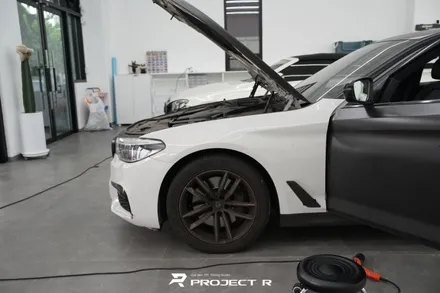 BMW 5시리즈 530i 전체 랩핑 재시공, 비닐프로그 고광택 게인스보로 그레이, 부천 프로젝트알 / 부천 원미구 상동