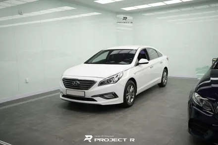 LF 소나타 전체 랩핑 후 3M 유광 화이트 사고 부분 랩핑 재시공, 부천 프로젝트알 / 부천 원미구 상동