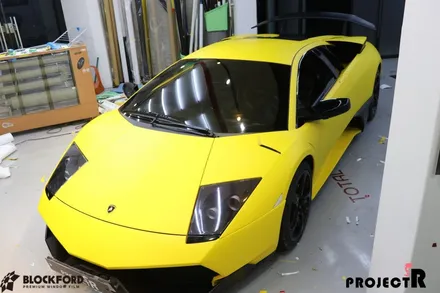 람보르기니 무르시엘라고 전체랩핑 3m1080 matte yellow 프로젝트알에서 시공받다 / 부천 원미구 상동
