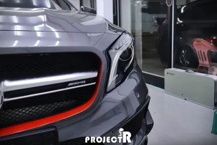 벤츠 GLA45 AMG 에이버리 유광 레드 포인트 그릴 랩핑 by 부천 프로젝트R / 부천 원미구 상동
