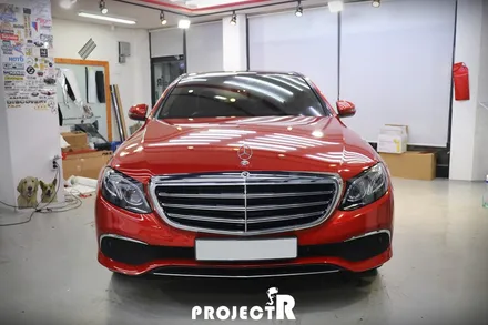 벤츠 E클래스 E220d 익스클루시브 3M 드래곤파이어 레드 전체 풀 랩핑 시공 후기 by 부천 프로젝트R / 부천 원미구 상동