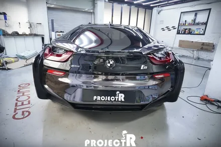 BMW i8 블랙크롬 전체랩핑 by 부천 자동차 래핑 전문점 프로젝트R / 부천 원미구 상동