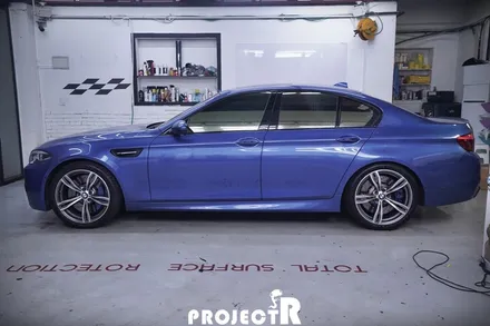 BMW M5 크롬 죽이기 부분 포인트 랩핑, 부천 상동 자동차 래핑 전문 프로젝트R / 부천 원미구 상동