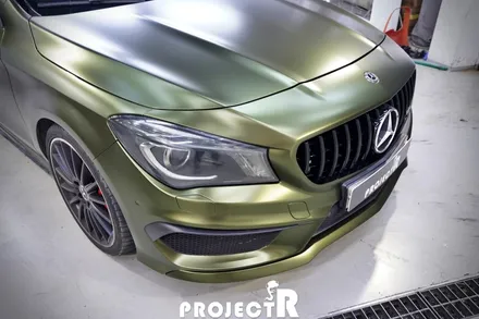 벤츠 CLA45 AMG 전체 랩핑, 에이버리 사틴 호프그린 자동차 래핑 by 프로젝트R / 부천 원미구 상동