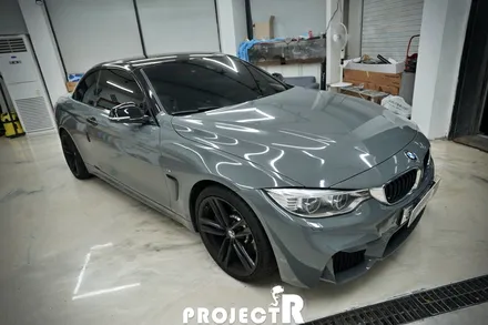 BMW M4 컨버터블 에이버리 락그레이 전체 랩핑, 인천 자동차 래핑 전문점 프로젝트알 / 부천 원미구 상동