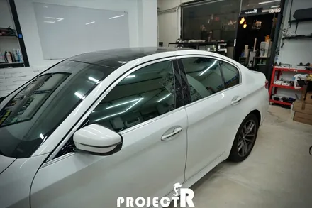 BMW 5시리즈 열차단 썬팅 재시공기, 글라스틴트 선셋 윈도 틴팅 by 부천 자동차썬팅 프로젝트R / 부천 원미구 상동