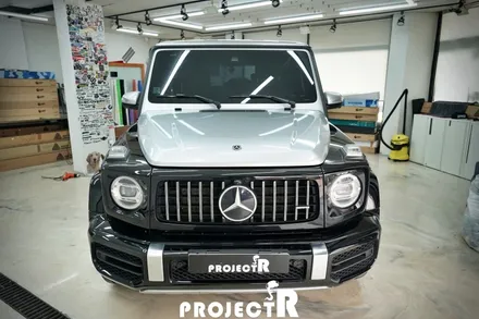 벤츠 지바겐 G63 AMG 에이버리 유광 실버 메탈릭 투톤 랩핑 by 부천상동 랩핑 프로젝트알 / 부천 원미구 상동