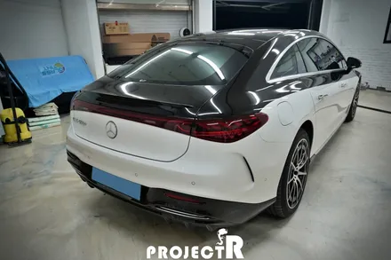 벤츠 EQS 450+ 화이트 블랙 듀오톤 투톤 랩핑, 부천 수입차 랩핑 전문 프로젝트알 / 부천 원미구 상동