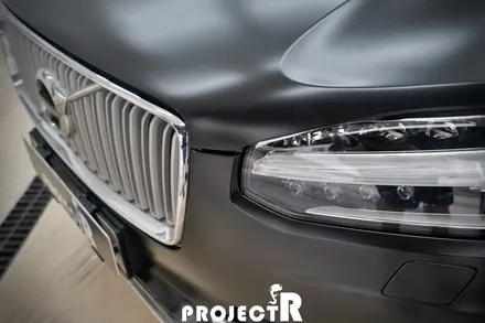 볼보 XC90 전체 랩핑, 에이버리 사틴블랙 자동차 랩핑 by 부천 프로젝트알 / 부천 원미구 상동