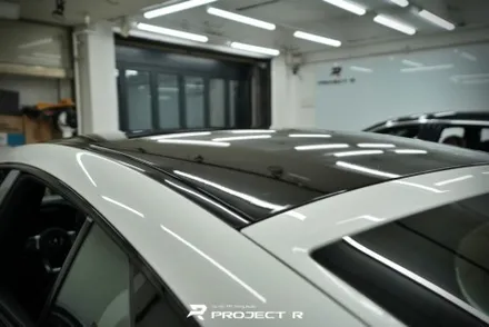 벤츠 AMG GT43 루프스킨 크롬죽이기 부분 포인트 랩핑, 부천 자동차랩핑 전문 프로젝트R / 부천 원미구 상동