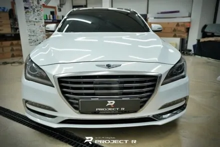 제네시스 G80 전체 랩핑, 3M 화이트 골드 스파클 시공, 부천랩핑 프로젝트알 / 부천 원미구 상동